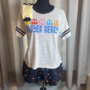 PAC-MAN 3-pc Pajama Lounge Wear Set sz M NWT